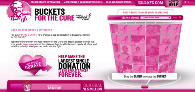 KFC Buckets for the Cure